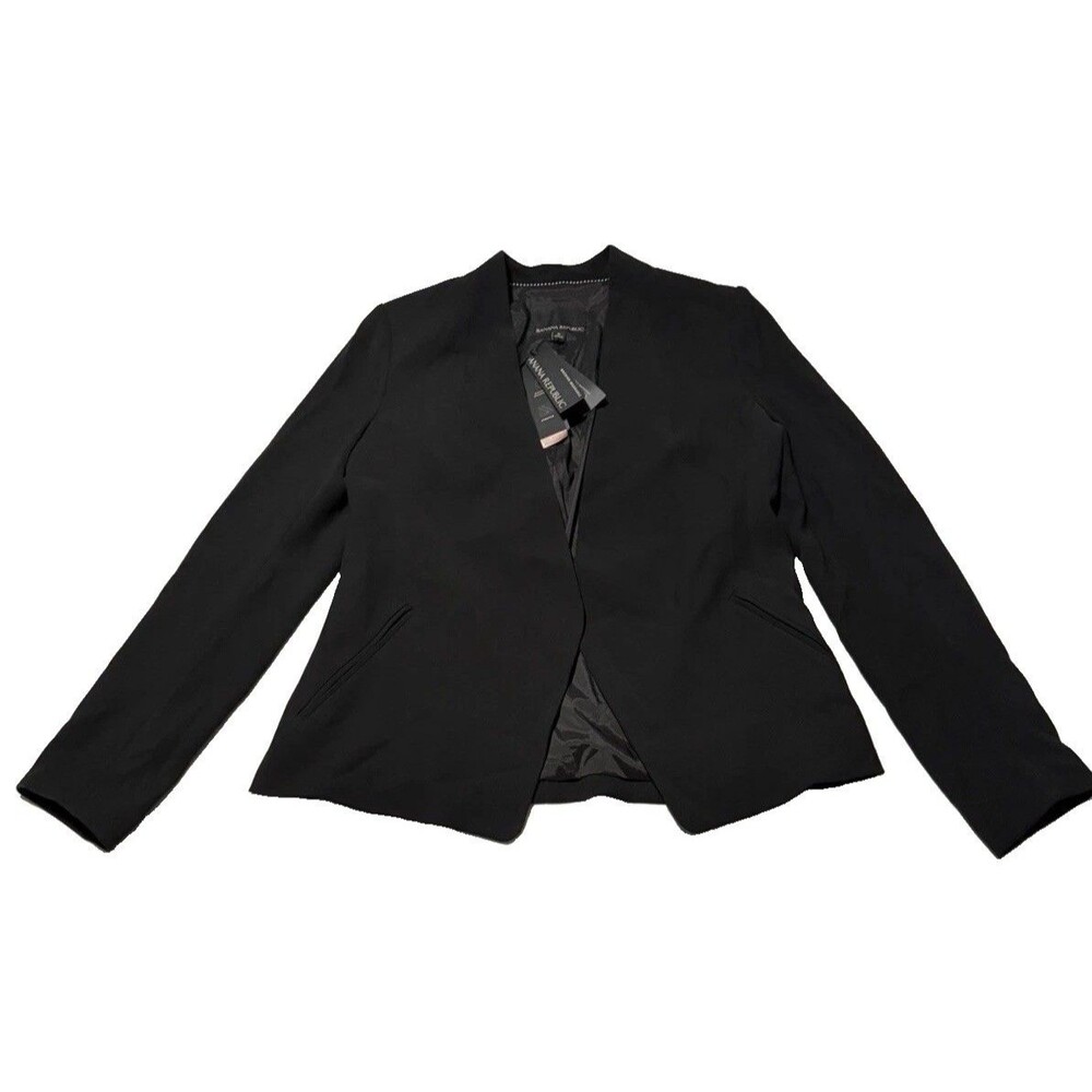 Banana Republic Women's Open Front Blazer Black Size 6 MSRP $149 New NWT